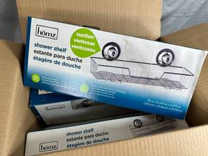 lot 160 image: 8 New Homz Suction Cup Shower Shelf