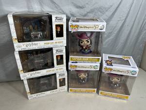 lot 182 image: 6 New Captain Hook and Harry Potter Funko Pop Collectibles