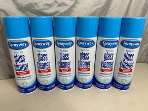 lot 195 image: 6 New Cans of Spray Away Foaming Glass Cleaner