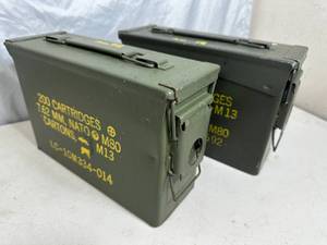 lot 199 image: Pair of 30 Cal. US Military Ammo Cans
