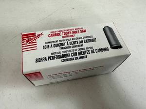 lot 207 image: New Milwaukee Carbide Tooth Hole Saw 1-14