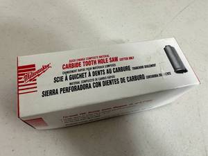 lot 208 image: New Milwaukee Carbide Tooth Hole Saw 1 -18