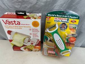 lot 214 image: New Irish Peeler and Vasta Veggie Slicer