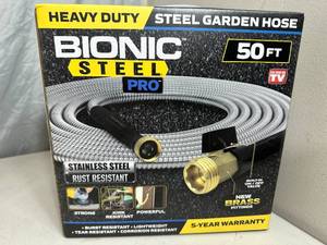 lot 220 image: New 50 ft Bionic Steel Garden Hose