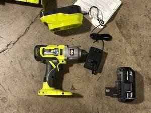 RYOBI ONE 18V Cordless 12 in. Impact Wrench Kit with 4.0 Ah Battery and Charger   Customer Returns See Picture