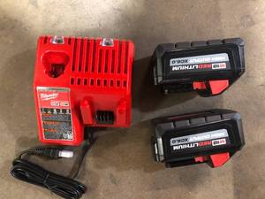 Milwaukee M18 18-Volt Lithium-Ion High Output Starter Kit with Two 6.0 Ah Battery and Charger  Customer Returns See Picture