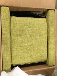 Noble House Mervynn Muted Green Polyester Club Chair Recliner  Customer Returns See Pictures