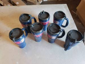Lot of 7 Minnesota Twins Travel Mugs