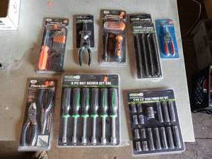 Tools - Star Power Bit Set, Nut Driver Set, Pliers, Screwdriver, Welding Pliers, Snip
