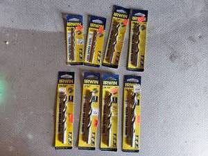 Lot of 8 Irwin High Speed Steel Drill Bits