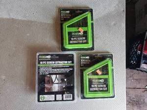 Lot of 3, 10 PC Screw Extractor Sets