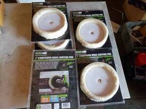Lot of 5 - 7 Compound Wool Buffing Pads