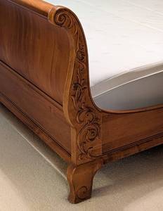 Gorgeous King Size Carved Wood Sleigh Bed