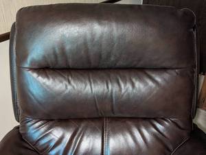 Brown Leather Power Recliner