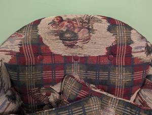 Mallard Print Upholstered Armchair