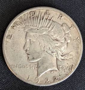 Four 1922 Liberty Silver Dollars