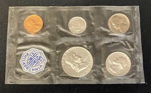 3 United States Philadelphia Mint Coin Proof Sets from 1957, 1958 and 1959
