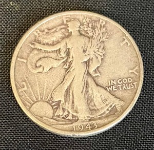 2 Walking Liberty Half Dollar Coins from 1943 and 1944