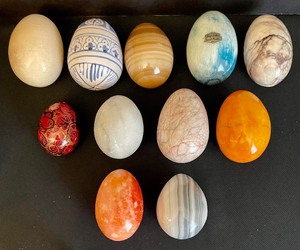 Ceramic, Marble and Real Decorative Eggs