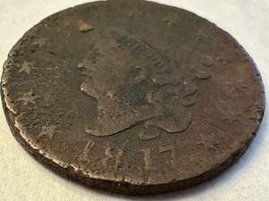 1817 United States Coronet Liberty Head One Cent Coin