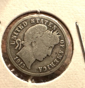 Five United States Barber Dimes
