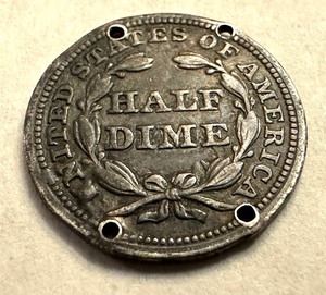 1853 United States Seated Liberty Half Dime Coin