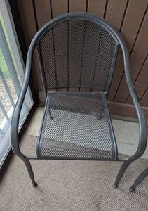 Pair of Metal Patio Chairs