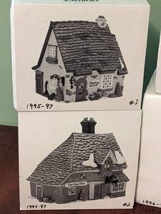 Eight Dept 56 Dickens Village Houses