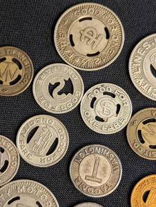 Assorted Vintage City Bus Tokens
