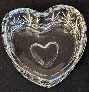 Pair of Crystal Heart Bowls Including Waterford