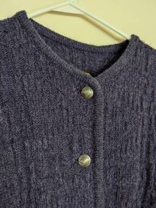 Womens Purple Geiger Wool Sweater