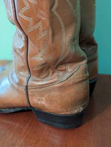 Vintage Mens Justin Leather Cowboy Boots