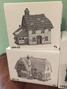 Eight Dept 56 Dickens Village Houses