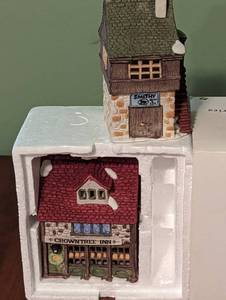 Six Dept 56 Dickens Village Houses including Department 56 Golden Swan Baker