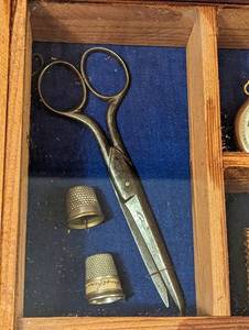 Vintage Shadowbox filled with Treasures including Vintage Pocket Watches