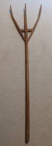 Primitive Wood Pitchfork