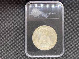 1921 Uncirculated Morgan Silver Dollar in holder