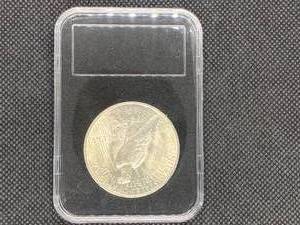 1923 Brilliant Uncirculated Peace Silver Dollar in holder
