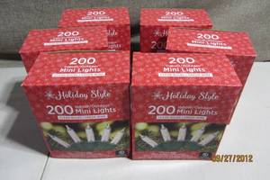 6 Boxes 200 IndoorOutdoor Holiday Mini Lights Clear Bulbs