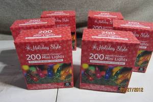 6 Boxes 200 IndoorOutdoor Holiday Mini Lights Multi-Color Bulbs