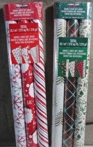 (Set of 2) KIRKLAND SIGNATURE DOUBLE-SIDED GIFT WRAP