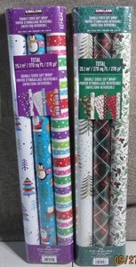 (Set of 2) KIRKLAND SIGNATURE DOUBLE-SIDED GIFT WRAP