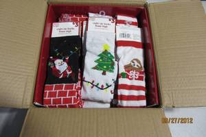 Case of Christmas Themed Socks