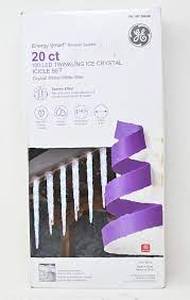 GE Energy Smart Twinkling Ice Crystal Icicle Set, Crystal White (20 Count)
