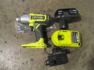 RYOBI ONE 18V Cordless 12 in. Impact Wrench Kit with 4.0 Ah Battery and Charger  Customer Returns See Pictures