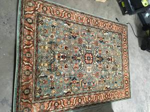 Home Decorators Collection Mariah Aquamarine 5 ft. x 7 ft. Floral Area Rug  Customer Returns See Pictures