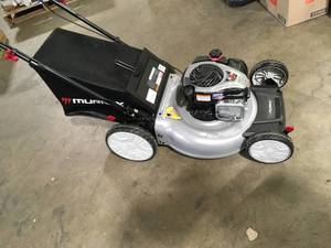 Murray 21 in. 140 cc Briggs and Stratton Walk Behind Gas Push Lawn Mower with Height Adjustment and with Mulch Bag    Customer Returns See Pictures