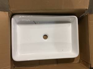 Concorde 24 in. Rectangle Ceramic Vessel Sink by Swiss Madison Customer Returns See Pictures