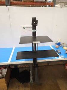 lot 63 image: Ergotron Standing desk setup  LCD mounting screws included
