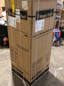 lot 1 image: Magic Chef 7.3 cu. ft. 2-Door Mini Fridge in Black with Freezer Customer Returns See Pictures